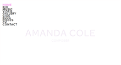 Desktop Screenshot of amandacolemusic.com