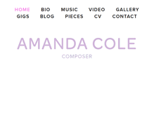 Tablet Screenshot of amandacolemusic.com